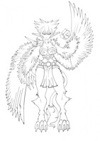 MHFAP OC- Captain Thalia the Gryphon WIP 2