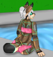 At the pool