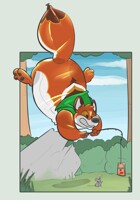 Not the best way to get your lunch! (Commission)