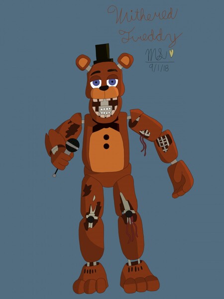 Compra online de Fnaf Withered Freddy Fanart Five Nights At