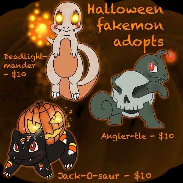 Halloween fakemon adopts - 1/3 left! by AllTheWrongPieces -- Fur ...