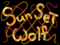 Sun Set Wolf Name Plate