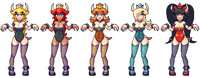 Bowser and his many crown