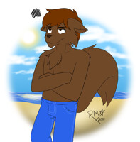 Richy Kiedran in the beach