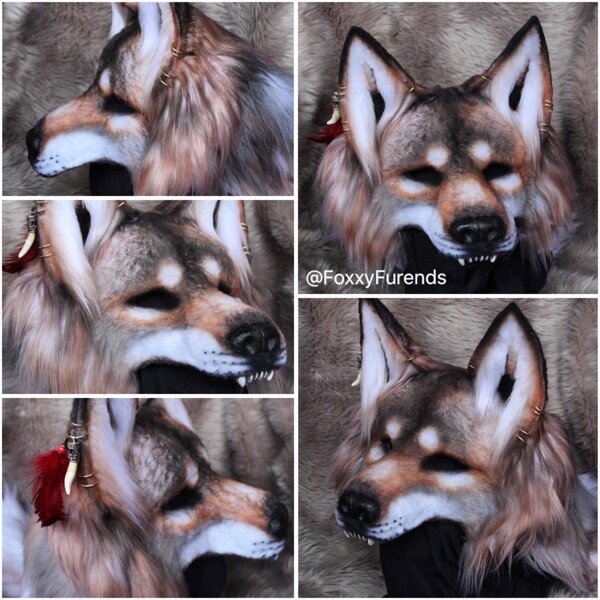 timber/grey wolf therian mask!  Furry art, Animal masks, Cat mask