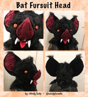 Vampire Bat Fursuit Head