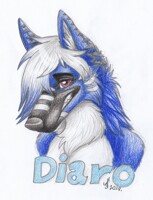 Diaro colored sketch badge