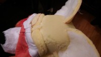 Gluing the hair? fur? whatever goes on the top of the head