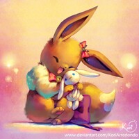 Gracies beloved bunny plushie