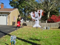 Setting up for Halloween night...
