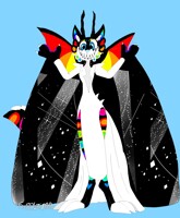 skelly in white diamonds outfit