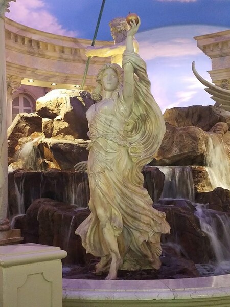 Aphrodite Zeus Artemis statue Caesars Palace in Las Vegas