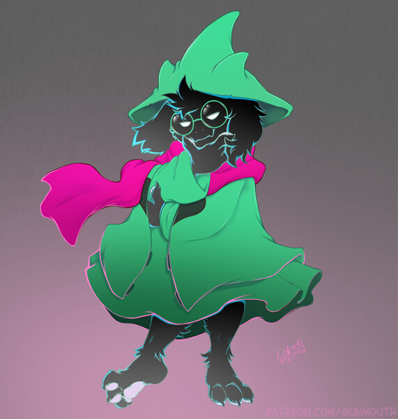 Just a color doodle of Ralsei from Delta Rune.. 