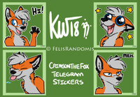 Crimson the Fox Telegram Stickers