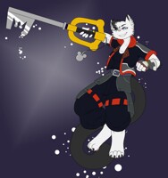 Keyblade wielder cat - By Takame