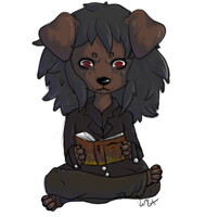 Grumpy Pup Reads a Book