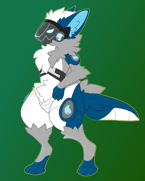 A Cute Protogen Art by Texture-9 -- Fur Affinity [dot] net