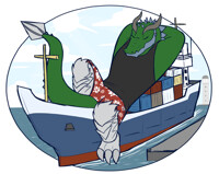 Comfy Container Ship (Art By GlassesGator)