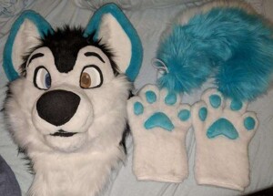 FURSUIT Premade Partial Protogen Head Paws Tail 