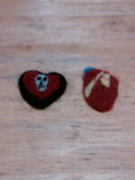 Heart Batch 1 pair shots: Emo Skull and Anatomic Heart