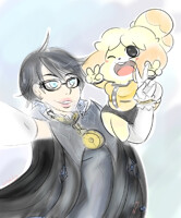 BFF selfie (Isabelle and Bayonetta)