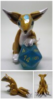 Gold Kitsune Dice Holder