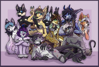 Group photo on couch