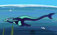 under water