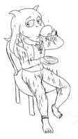Diablo drinking Tea