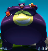 Massive Impmon enjoys a Cookie