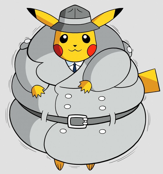 Commission Inspector Pikachu 6 7/7 by redsavarin12 -- Fur Affinity [dot] net