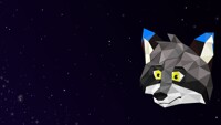 low poly raccoon