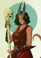 Tiefling Rogue/Druid- Patreon Reward