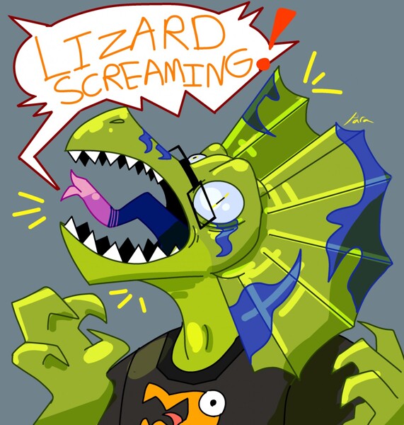 Lizard Screaming Intensifies By Avok Fur Affinity Dot Net 