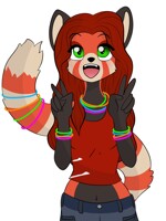 Calypso the raving red panda w/o background