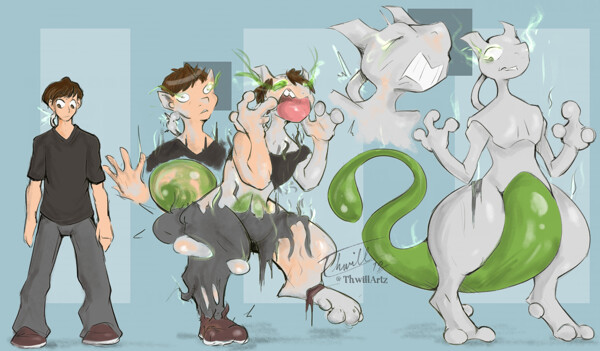 Mewtwo Shiny alternative by ritualrope on DeviantArt