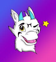 My First Digital Art - Piscis, my fursona.