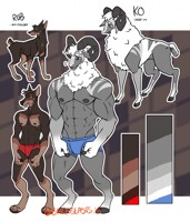 Rob and Ko fursona ref sheet