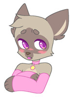 Cat boy is being shy