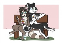 Couple commission (flat) for Celestina & @ Dantanian_hufky