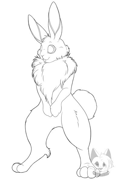 Free To Use Anthro Bunny Base by furryfilth -- Fur Affinity [dot] net