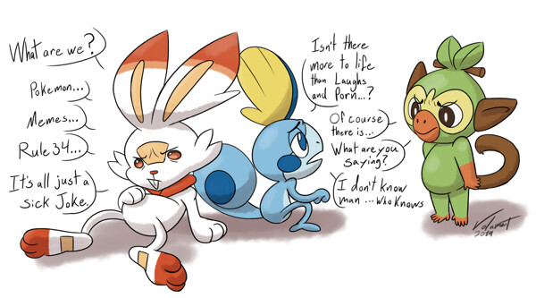 Gen 5 Starters Redesign [Colored] by stranillafennebi -- Fur Affinity [dot]  net