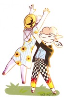 Sunflowers and flames