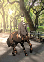 Tony Stark but as a Centaur