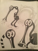 Weird Creatures 1 (Pencil and Ink, 2014)