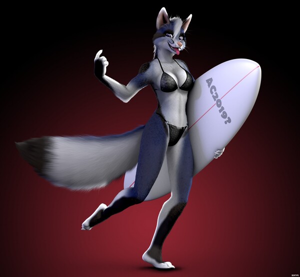 #Savoy #Zorryn #Vixen #blue #3D #rendering #characte ... 