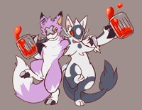 Metal Doggo and Metal Catto