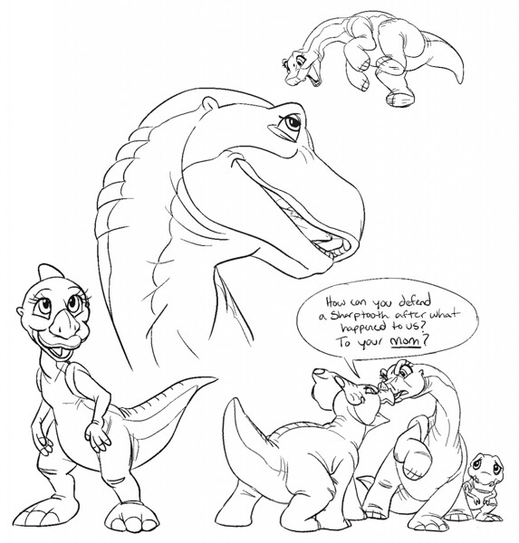 land before time coloring pages sharptooth