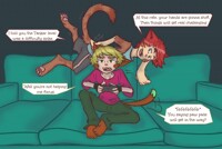 Commission: Two Cats on a Couch