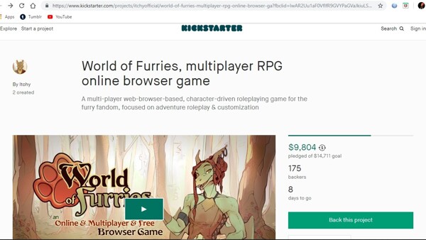 World of Furries, multiplayer RPG online browser game